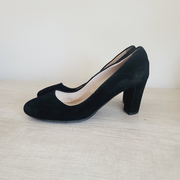 Aquatalia Black Suede Heels - Picture 1 of 6